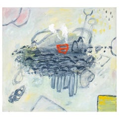 Elfi Schuselka "Abaton" Abstract Oil on Canvas