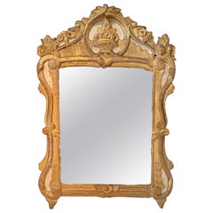 Antique Louis XVI French Mirror with Original Mercury Glass