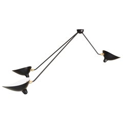 Serge Mouille - Black or White Spider Ceiling Lamp with Three Arms