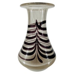 Vase en verre irisé de Murano circa 1990