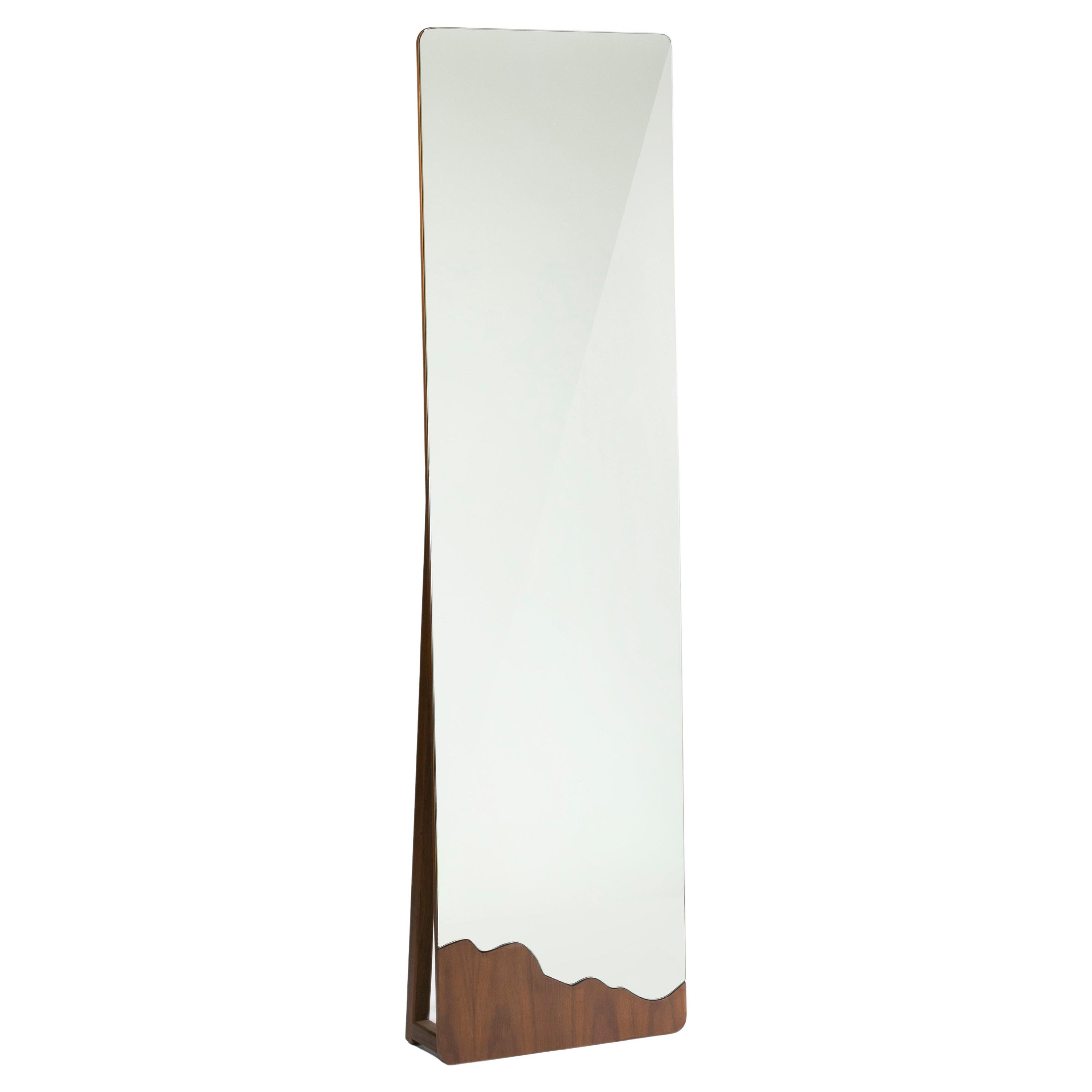 Berlin Walnut Mirror, Contemporary Mexican, by Juskani Alonso