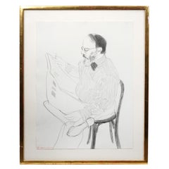 David Hockney 'Henry Reading The Newspaper' Lithograph on Paper #63/71