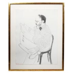 Lithographie sur papier 'Henry Reading The Newspaper' de David Hockney n°63/71