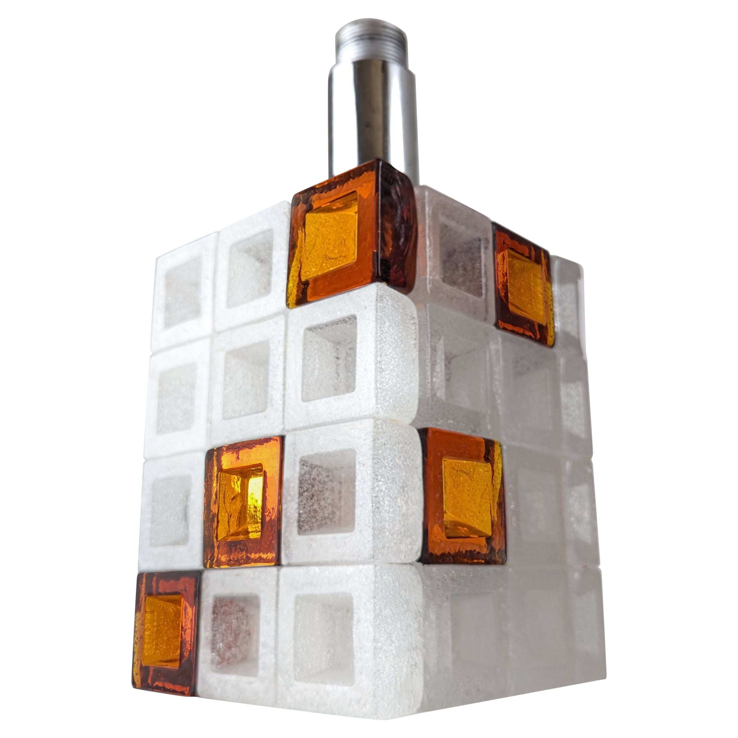 Cube Lamp by Albano Poli for Poliarte 1960s For Sale
