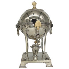 Neoclassical Style Silver Plated Hot Water Urn, Thomas Kirkpatrick New York
