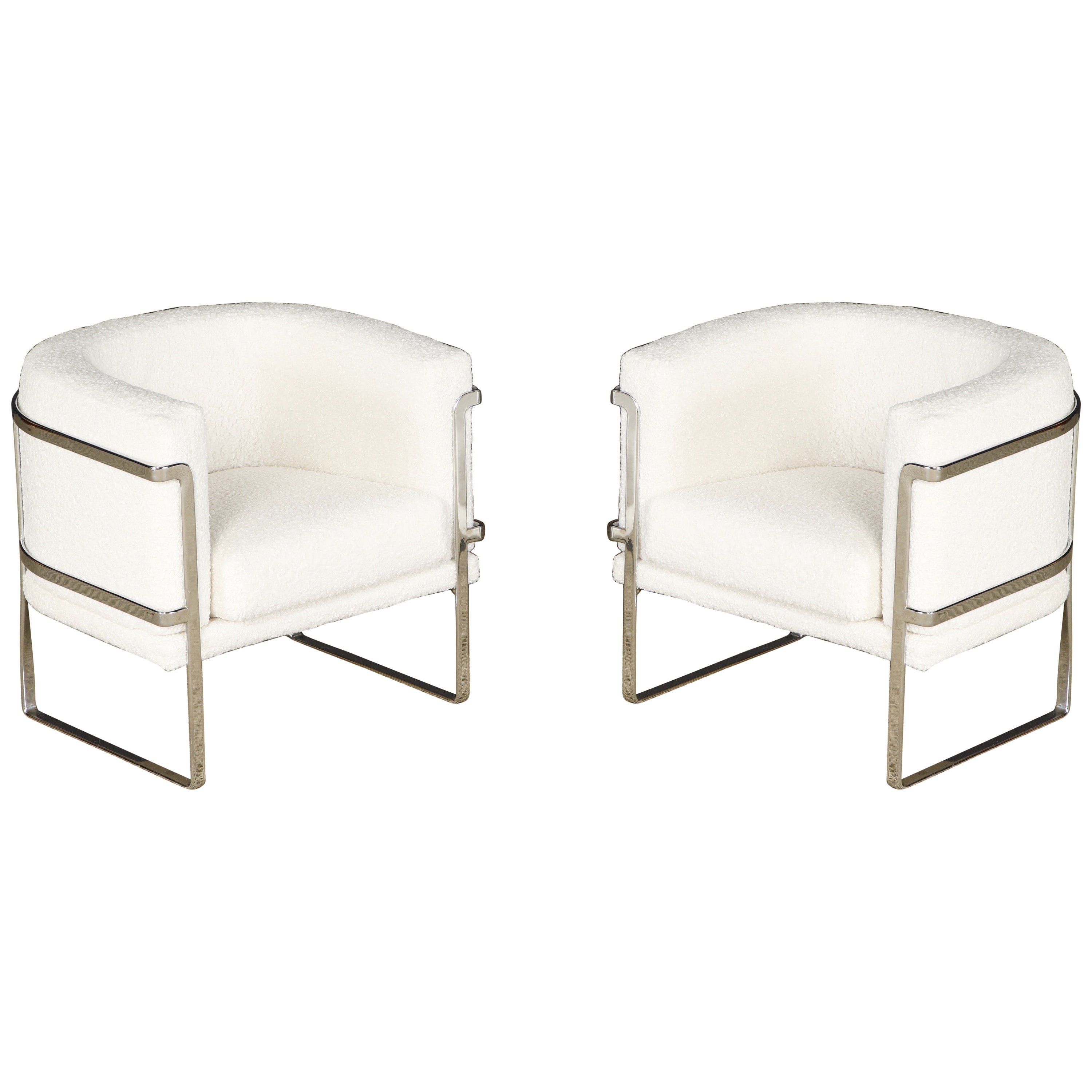 Pair of Club Chairs by Claudio Salocchi for Sormani Italy, c 1970, Signed