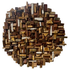 Mid-Century Modern Modernist Large Mixed Natural Organic Wood Wall Art Sculpture