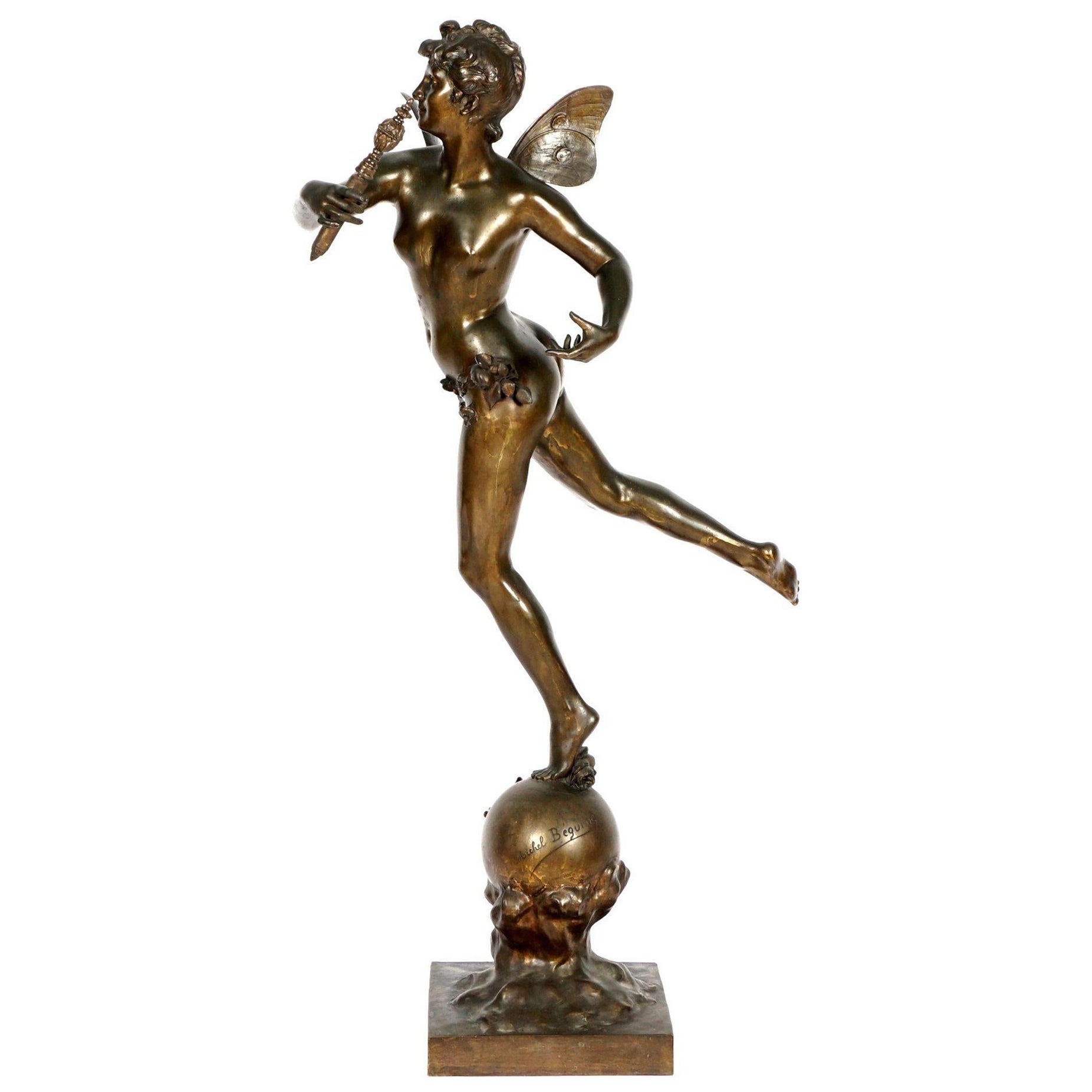 Grande sculpture française d'après Michel Leonard Beguine (1855-1929) en vente