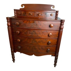 Used American Sheraton Chest Of Drawers