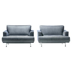 Used Pair of Imported Italian Modern Cassina 253 Nest Lounge Chairs by Piero Lissoni 