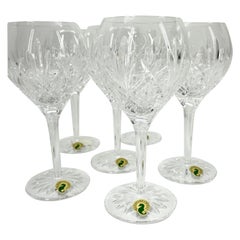 Retro Set of 18 EVE Waterford Crystal Red White Wine Glasses