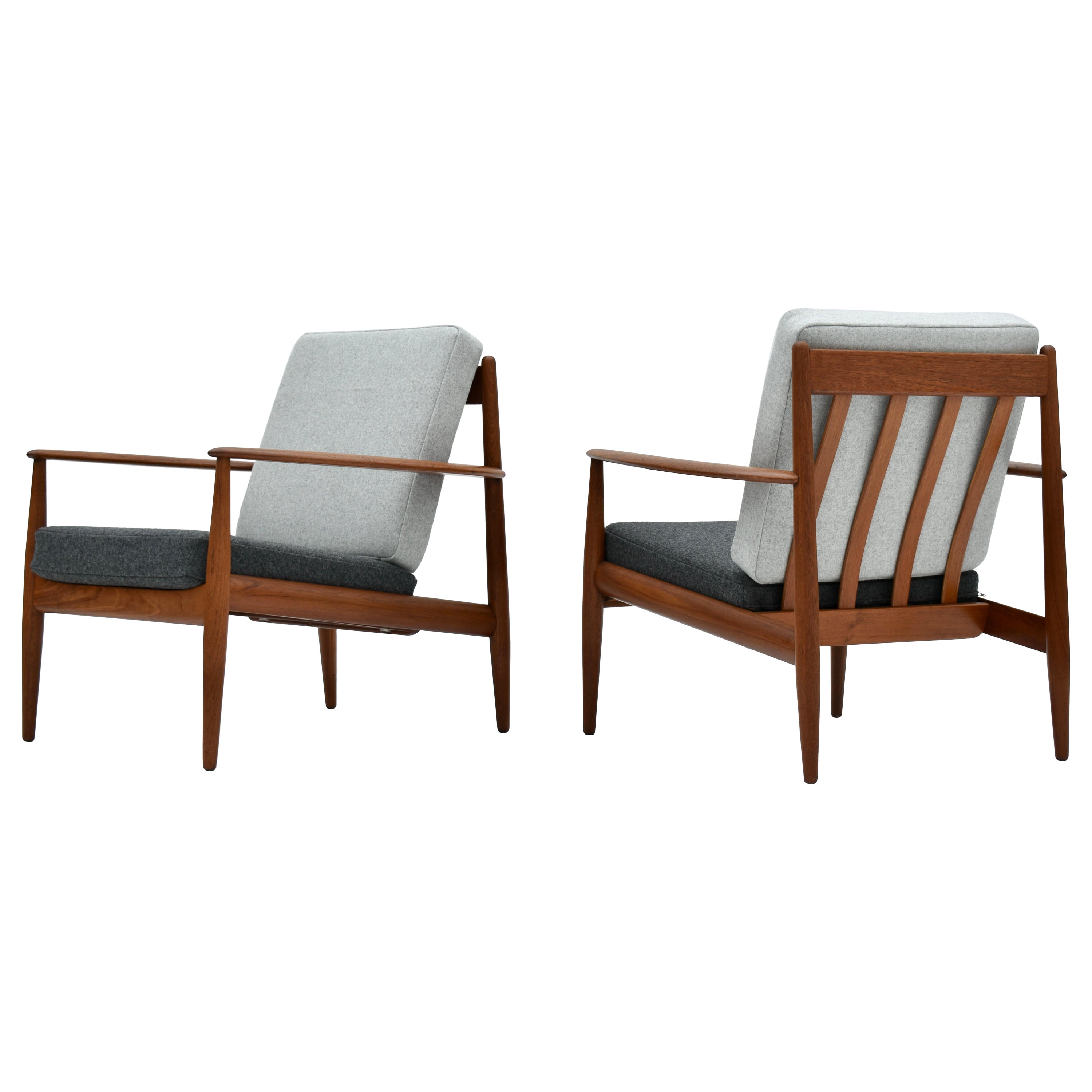 Midcentury Danish Grete Jalk Model 118 Lounge Chairs For France & Son