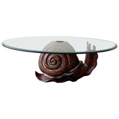 Snail, Glass Top Coffee Table by Federico Armijo