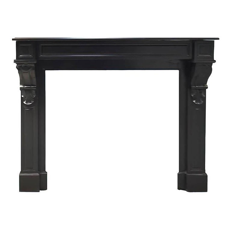 Black marble Modion fireplace mantel 19th Century For Sale