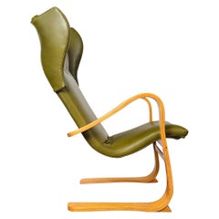 Vintage Wingback Cantilevered Lounge Chair By Gustav Axel Berg