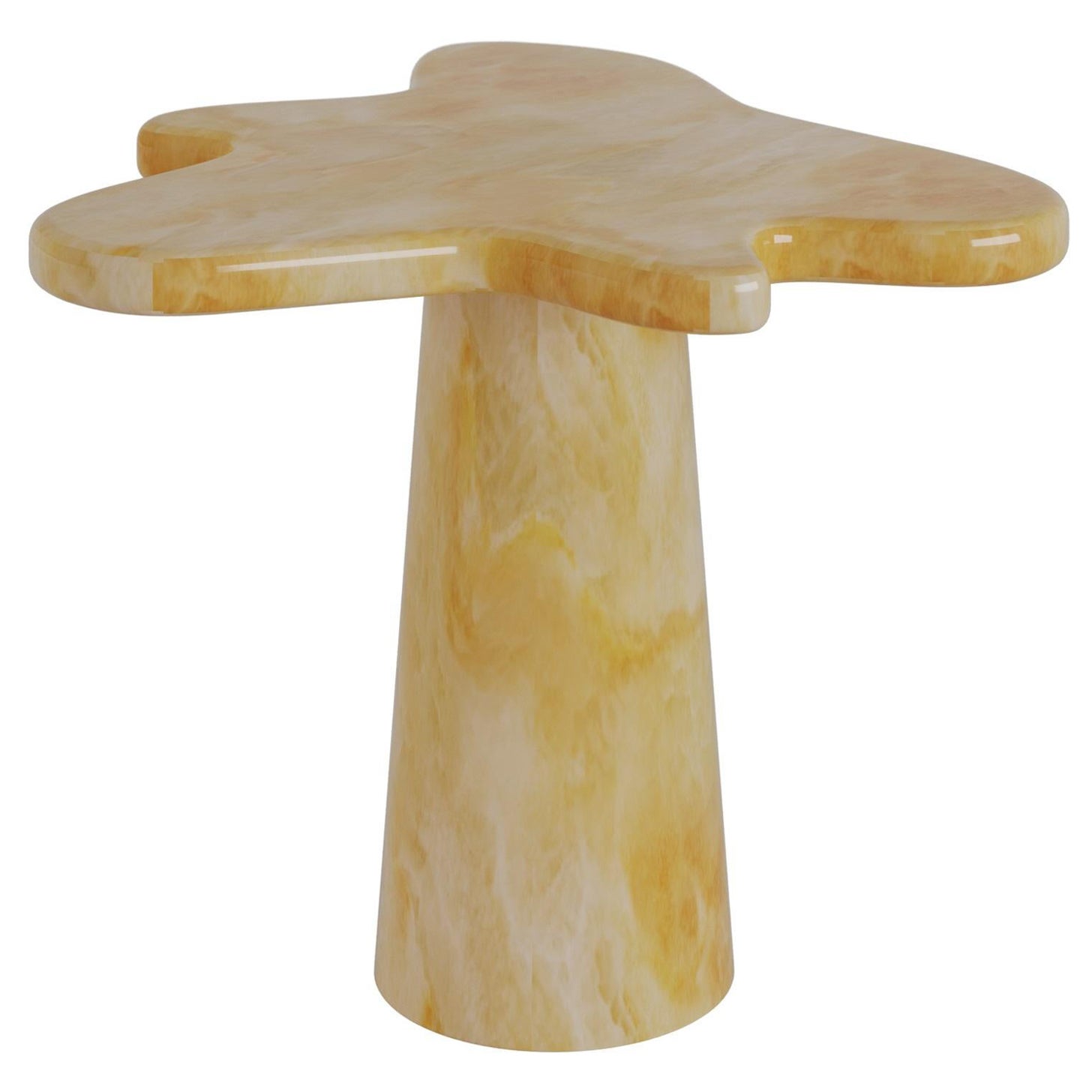 Tulip Onyx End Table In Honey Onyx For Sale