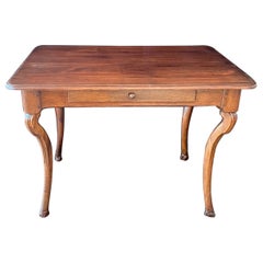 19th Century French Country Writing Table Desk or Side Table with Hoof Feet