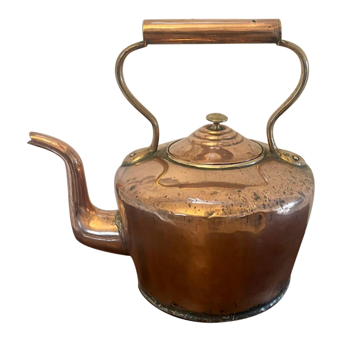 Large Antique George III Quality Copper Kettle 