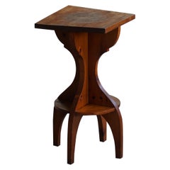 Rustic Square Side Table in Pine, Swedish Mid Century, 1950s