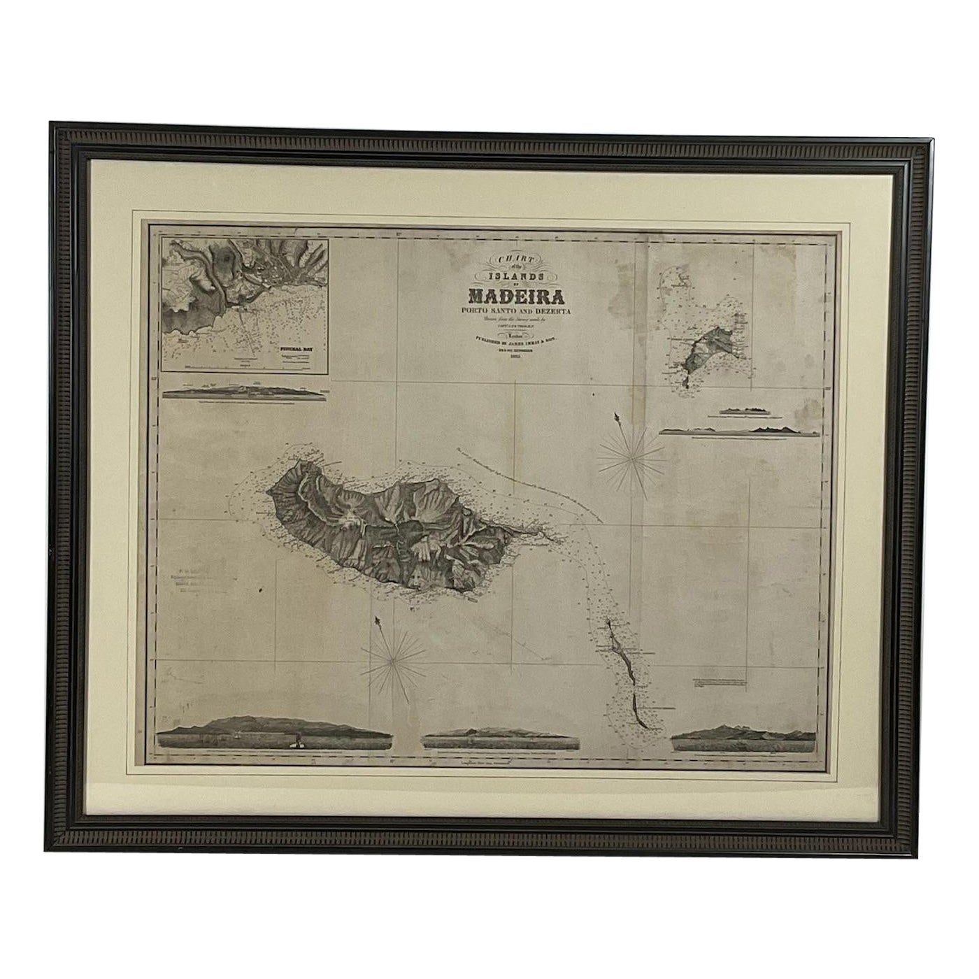 1865 Chart of the Islands of Madeira For Sale
