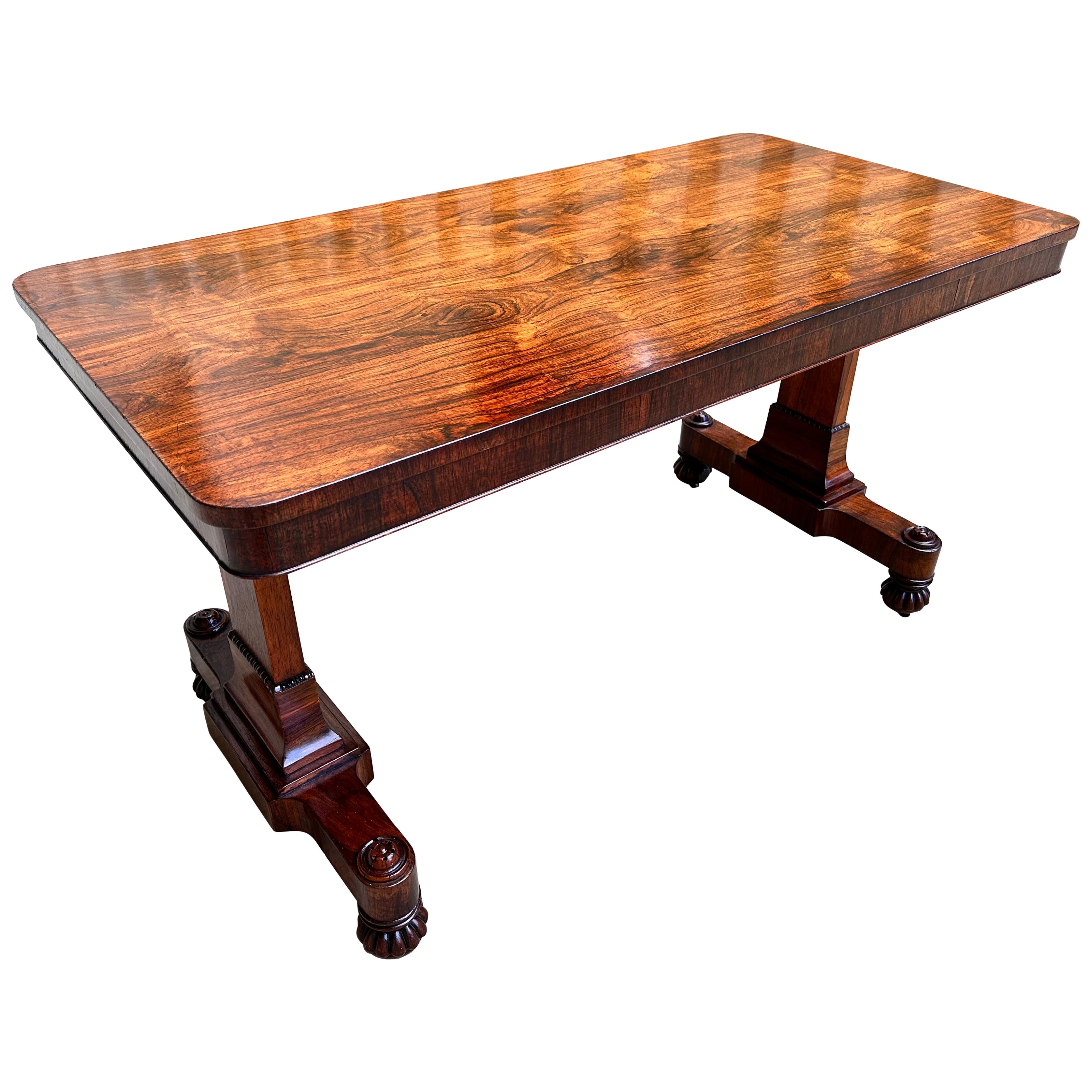 19th Century English Rosewood Entry Table For Sale