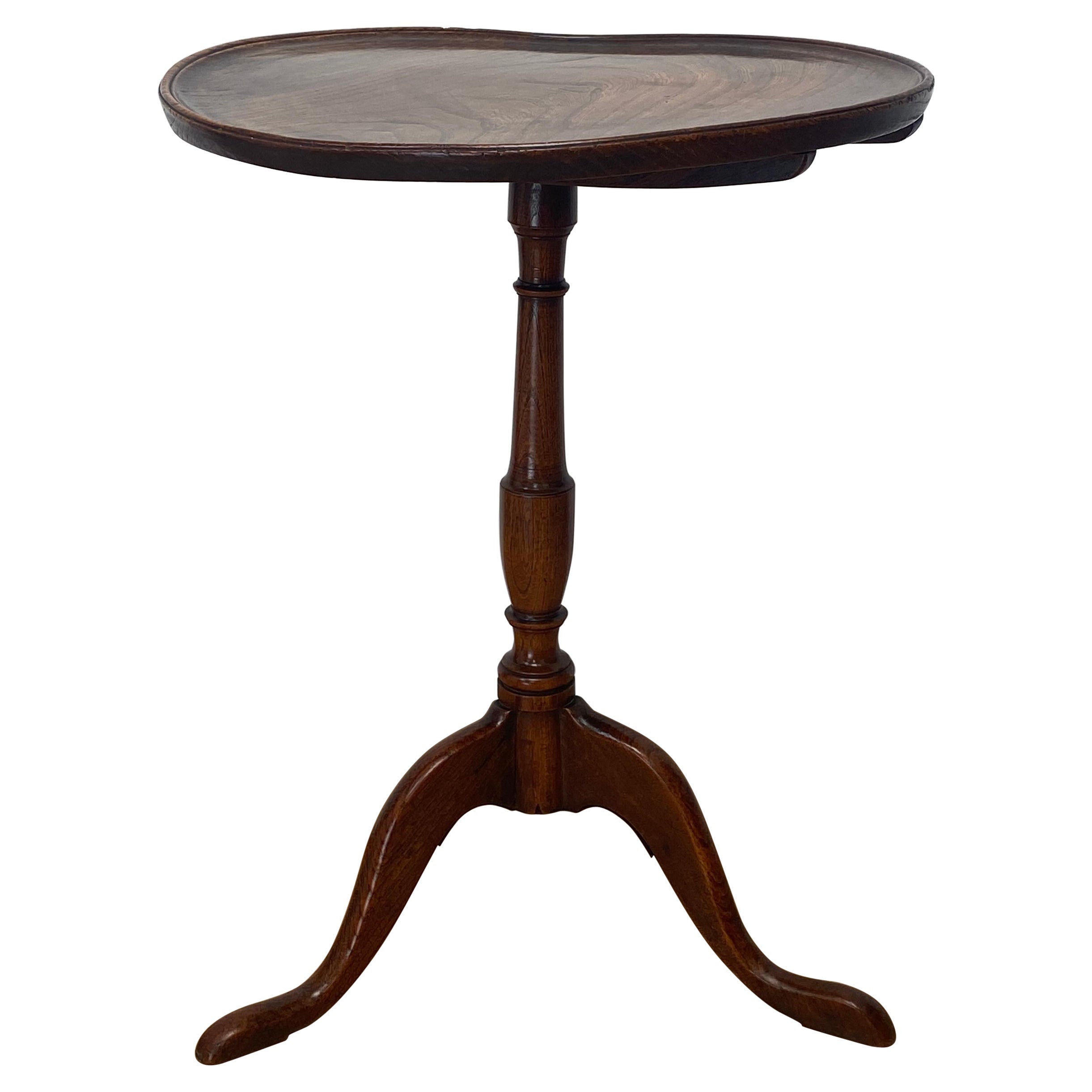 Antique , English Tripod Table in Elm Wood