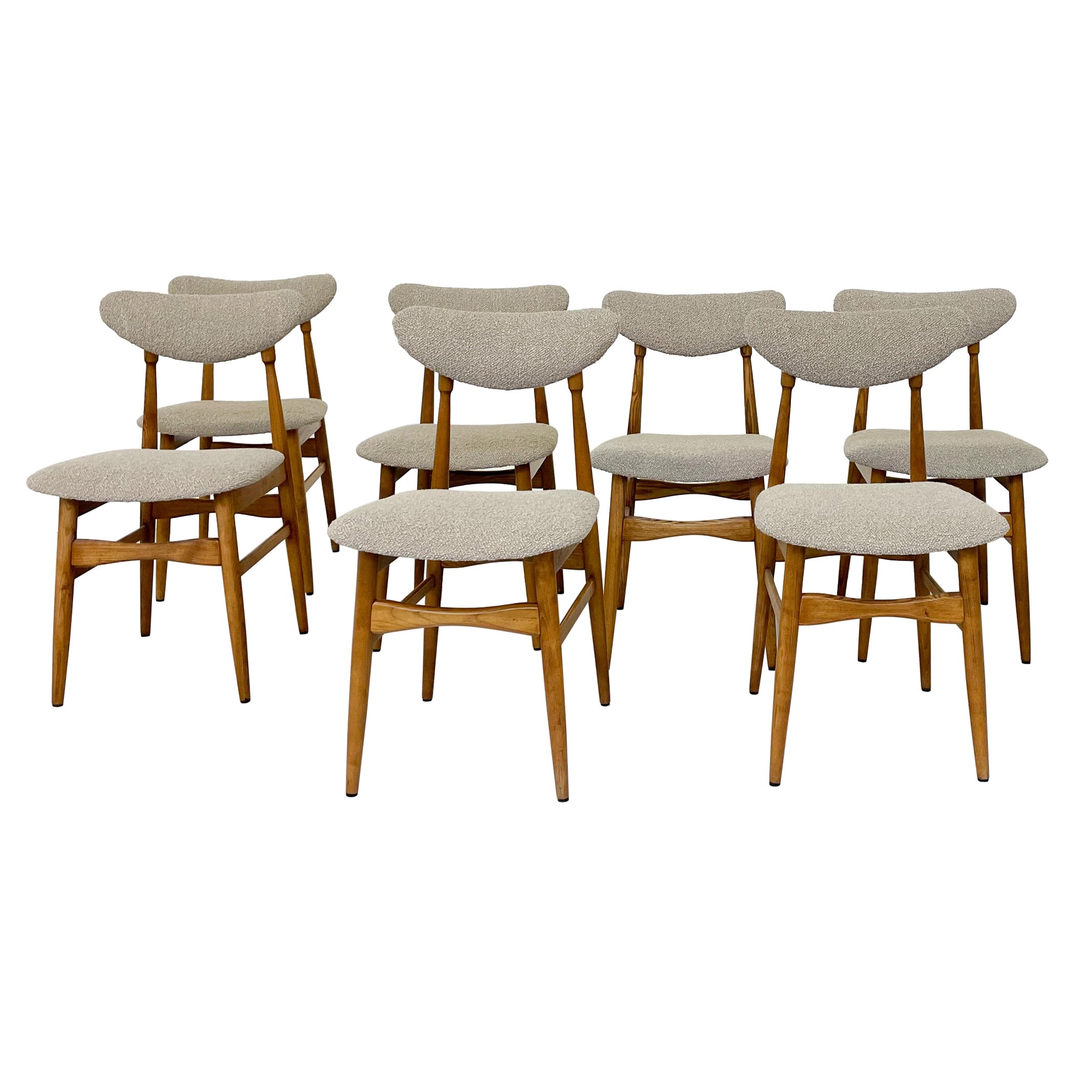 Mid-Century Modern Set of 12 Chairs, Italy, 1960s - New Upholstery For Sale