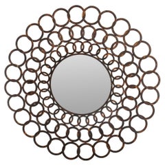 Vintage Cast Iron Ring Form Mirror