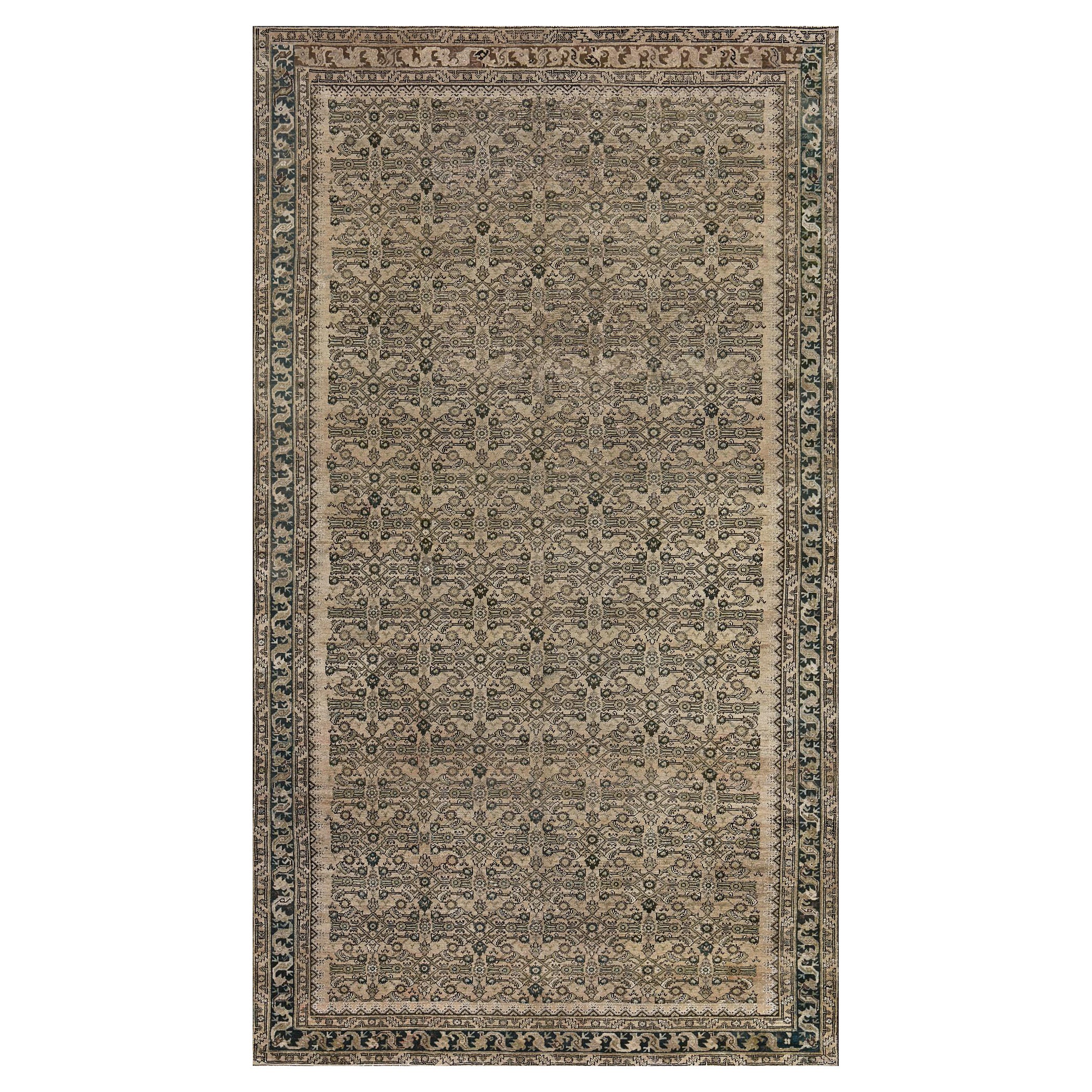 Hand-Knotted Antique Circa-1910 Persian Malayer Rug For Sale
