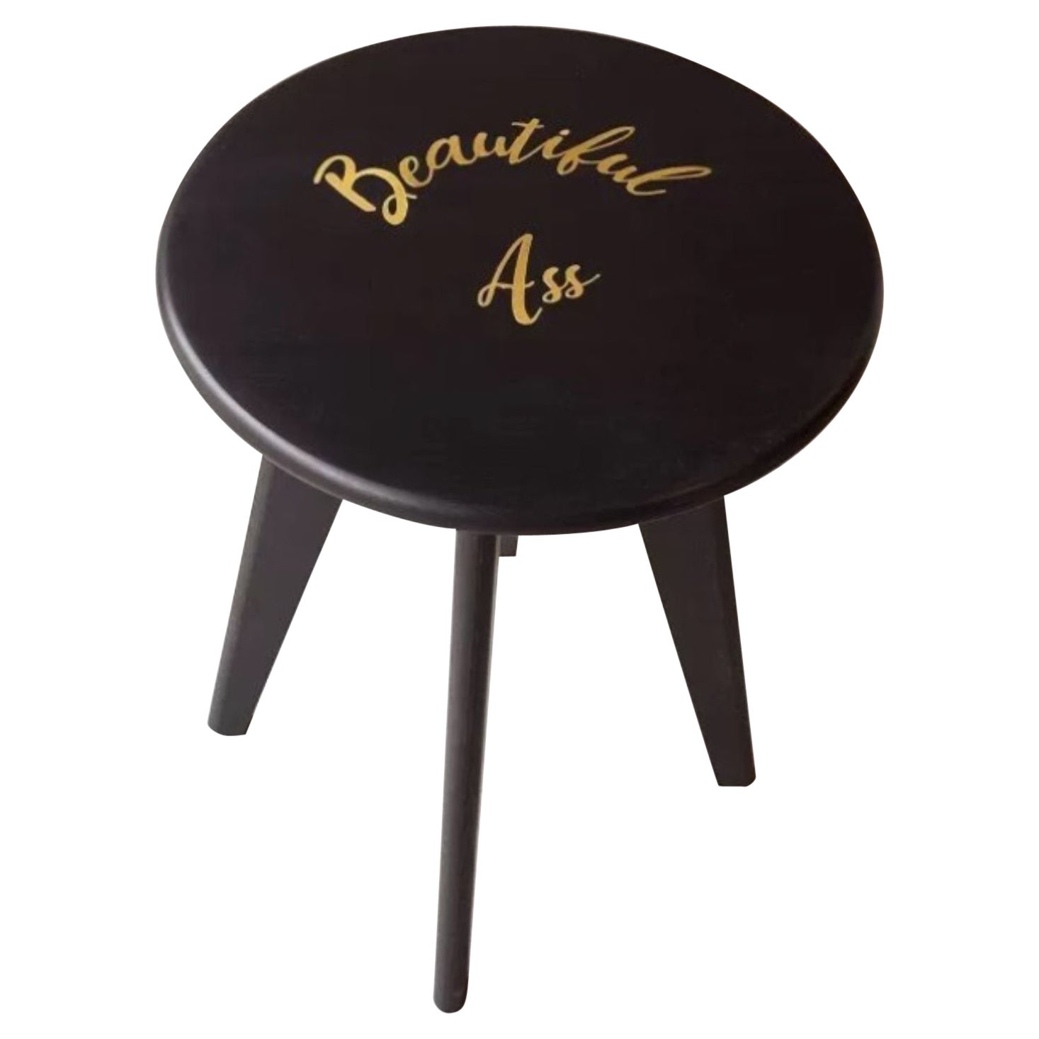 Beautiful Ass Black Stained Ash ASSY Stool by Mademoiselle Jo For Sale