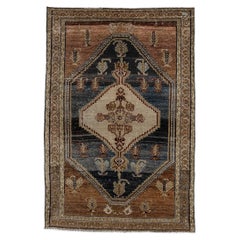 Antique Mahal Rug with Centered Palmette Pendants 
