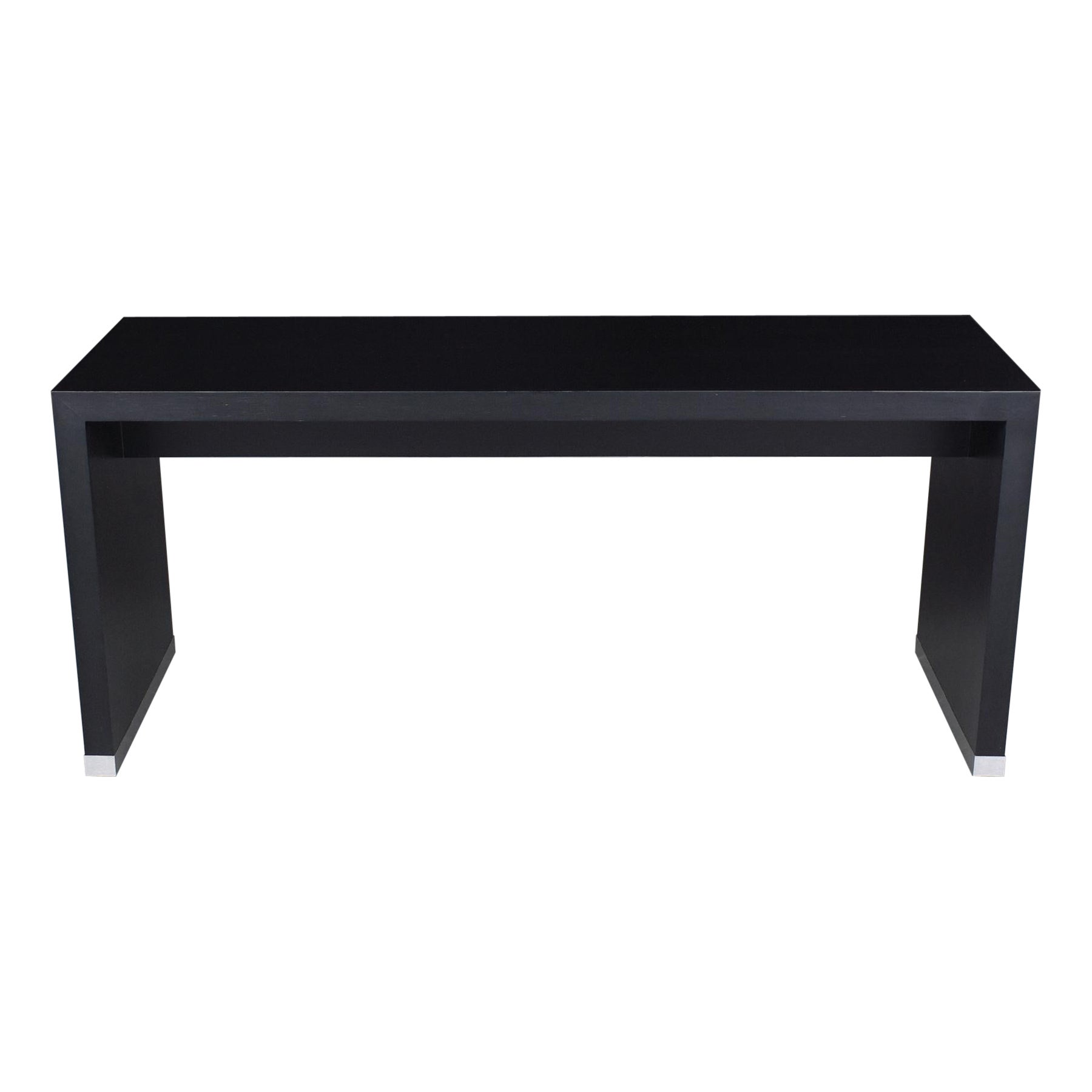 1990 Restored MidCentury Modern Sofa Console with Chrome Accents For