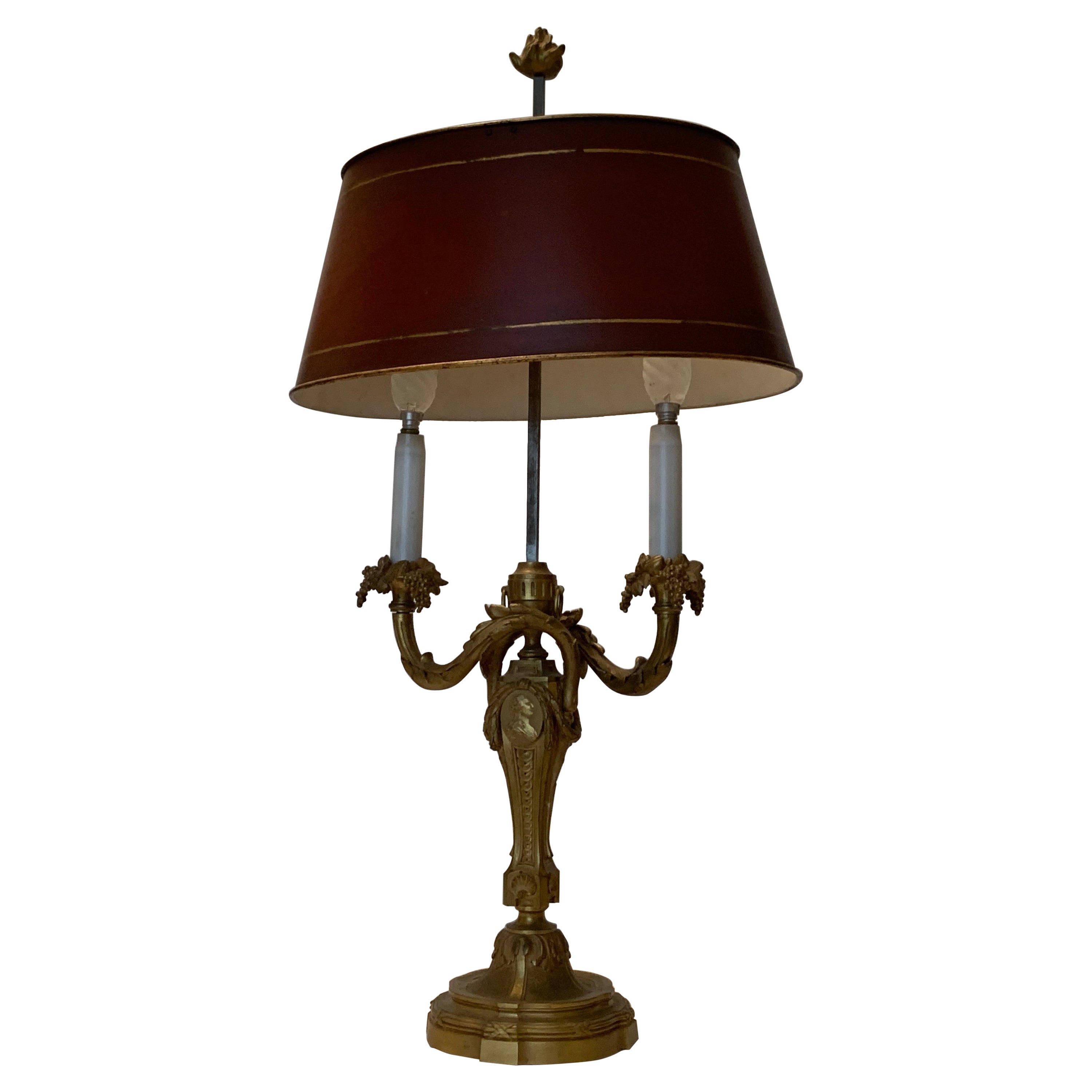Magnificent lamps in gilt bronze louis XVI  style For Sale