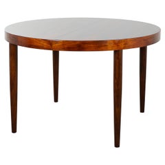Rosewood Circular Dining Table by Kai Kristiansen with Leaves