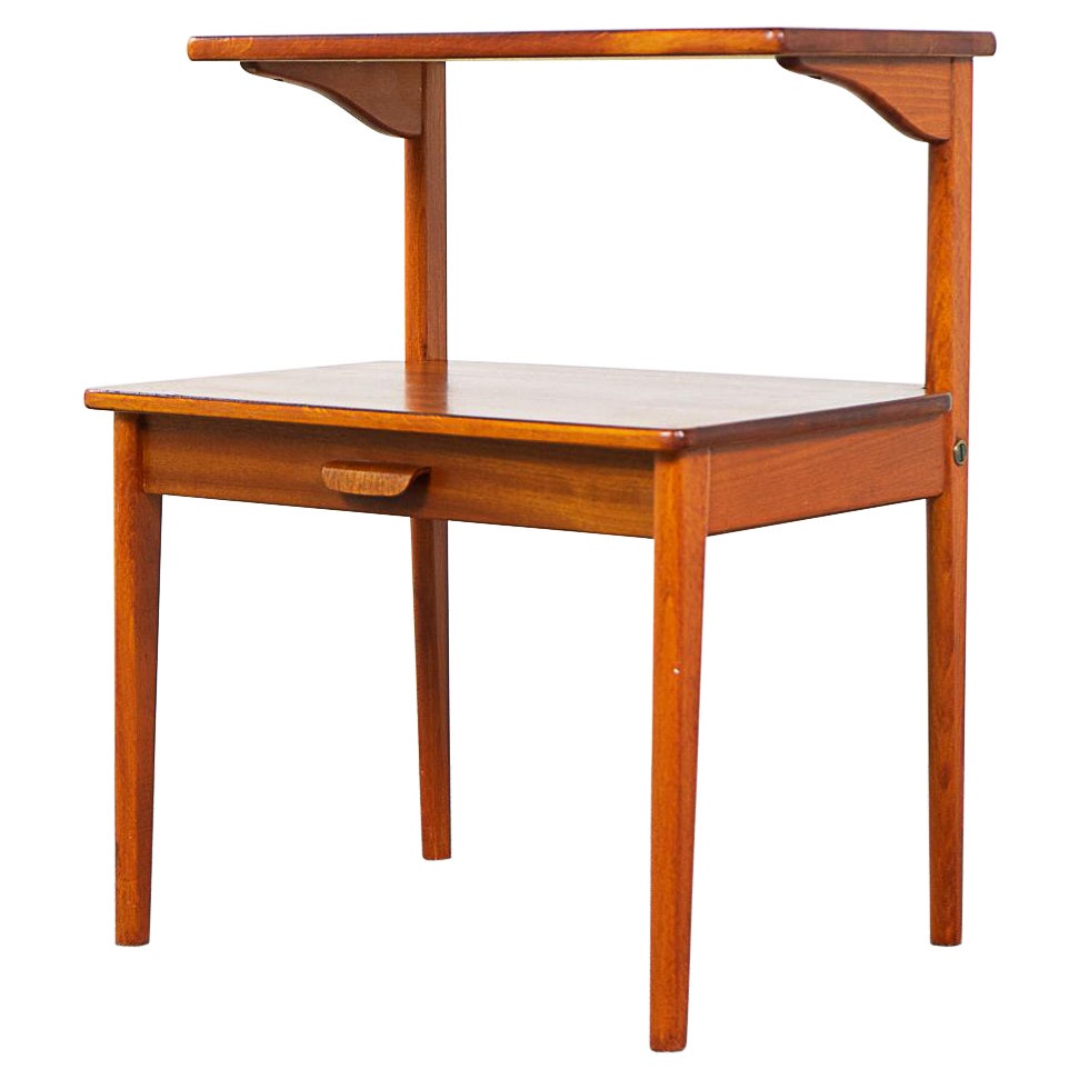 Danish Mid-Century Modern Mahogany Bedside Table For Sale