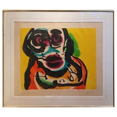 Polychrome Acquatint   Plate IV from Five Night Faces in Broadway by Karel Appel