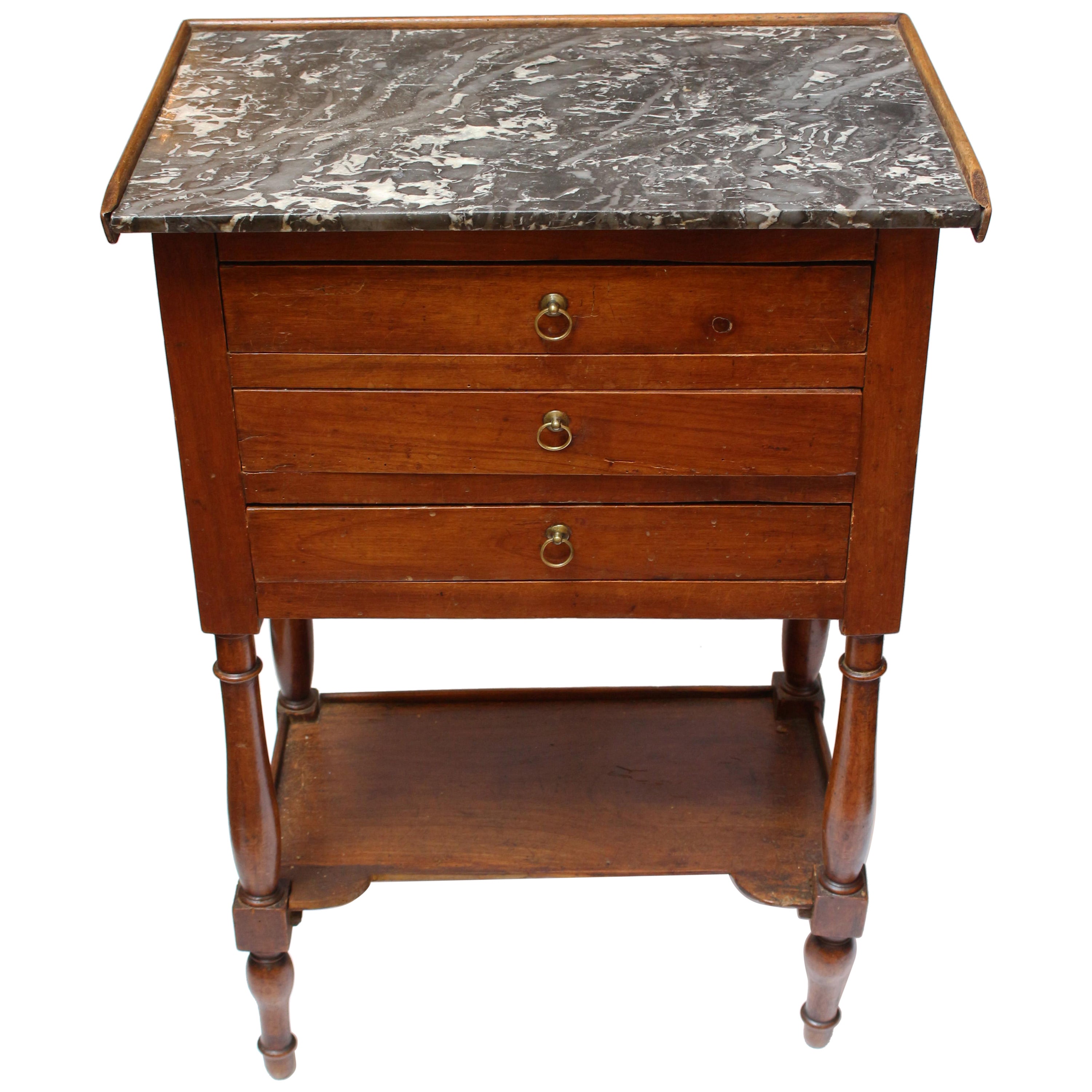 Mid-19th Century French Marble Top Chevet
