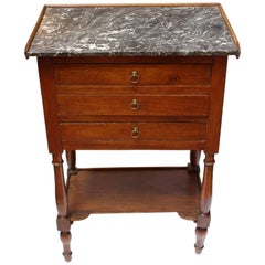 Antique Mid-19th Century French Marble Top Chevet