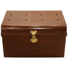 Vintage Late 19th-Early 20th Century Steel Trunk