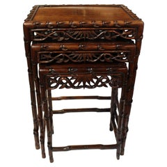 Antique Circa 1865 Set of Chinese Nesting Tables