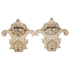 Pair of 19th c. French Woodwork Corbels
