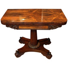 Circa 1825 George IV Period Swivel Top Card Table