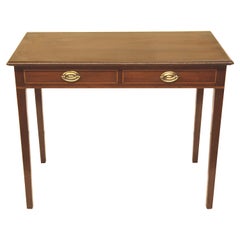 English Hepplewhite Two Drawer Side Table