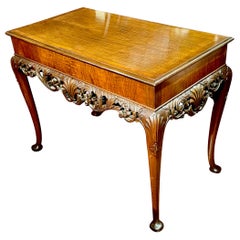 Extraordinary Antique Georgian Revival Irish Chippendale Carved Walnut Console
