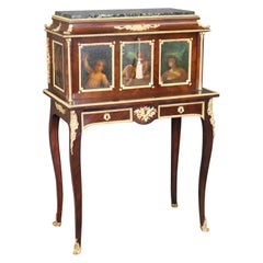 Exceptional Louis XV 19th Century Ormolu Mounted Secretaire By Befort Jeune