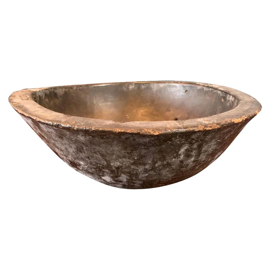 African Carved Wooden Bowl