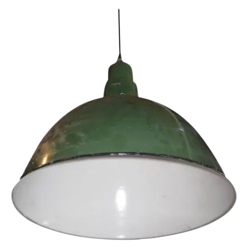 Early 20th Century Large Industrial Pendant Lamp For Sale