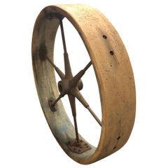 Antique Early 20th Century Old Industrial Wheel