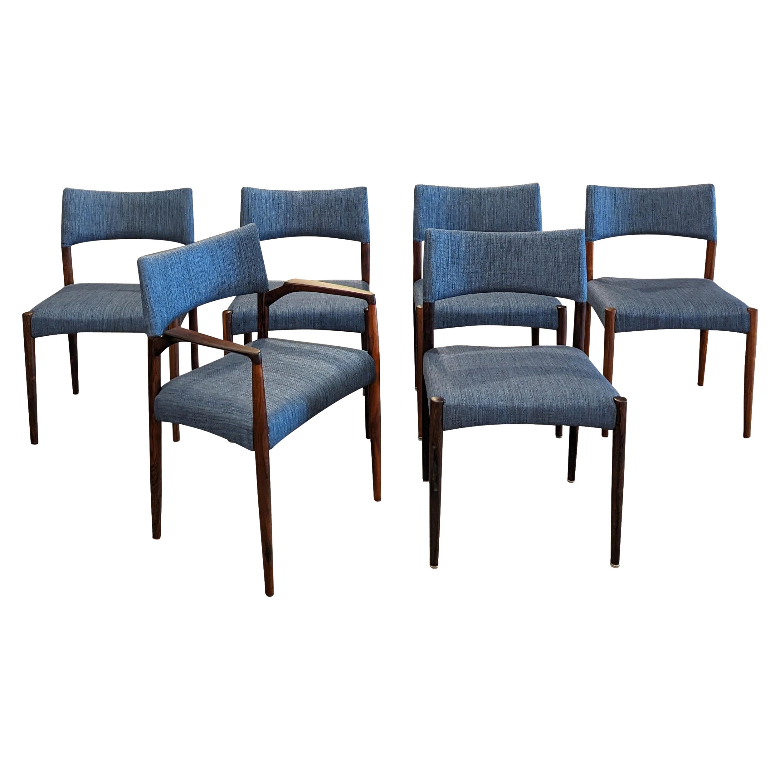 6 Aksel Bender Madsen Rosewood Dining Chairs - 072342 Vintage Danish Mid Century