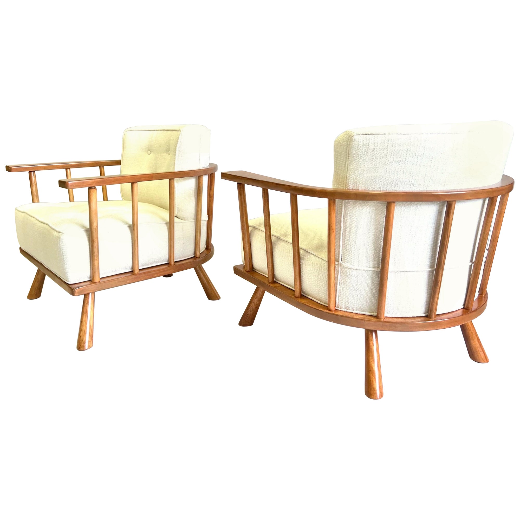 Pair of Mid-Century Modern Lounge Chairs by T.H. Robjohn-Gibbings  For Sale
